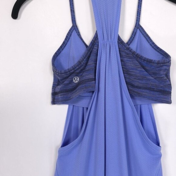 Lululemon Women's 4 No Limits Bra Tank Top Lullaby Wee Are From Space Cadet Blue - Picture 12 of 13